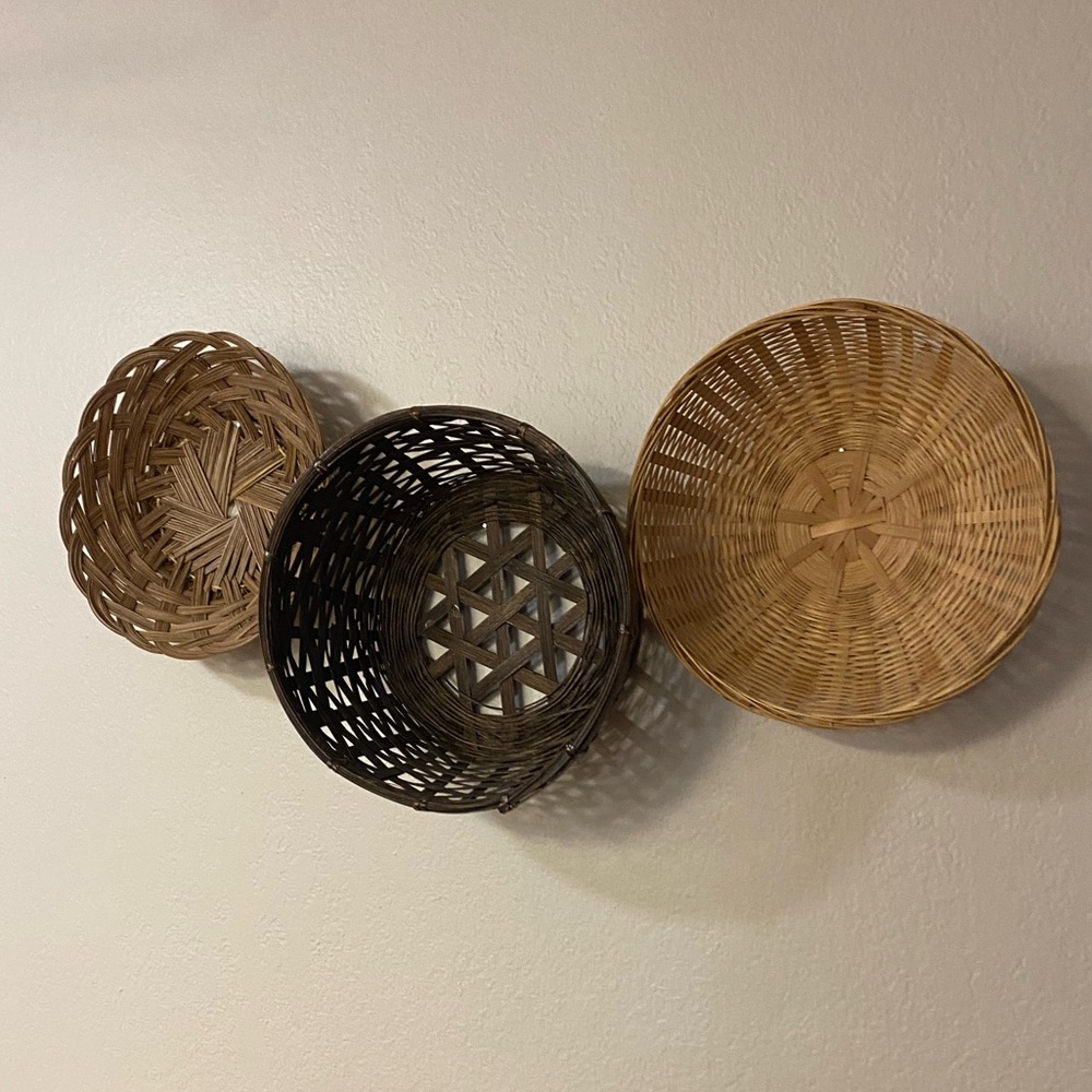 Set of Three Woven Baskets